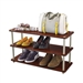 Dark Cherry 3-Shelf Modern Shoe Rack - Holds up to 12 Pair of Shoes