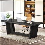 Modern Multipurpose Minimalist Black Executive Desk