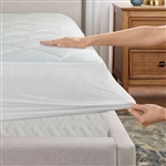 Twin size Washable Quilted Mattress Pad with Elastic Fitted Skirt