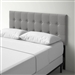 Twin size Contemporary Button-Tufted Headboard in Grey Upholstered Fabric