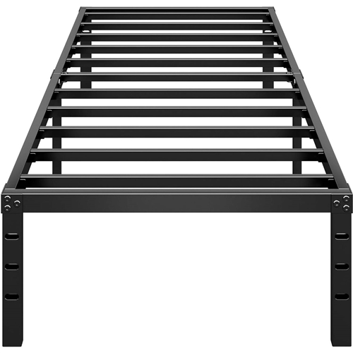 Twin 18-inch Heavy Duty Black Metal Platform Bed Frame