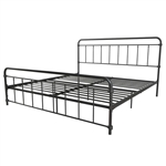 King Size Vintage Brass Black Powder Coated Platform Bed