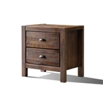 FarmHouse 2 Drawer Nightstand in Walnut