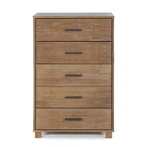 Farmhouse Modern 5 Drawer Chest in Pine