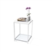 Modern Classic Metal End Table with White Removable Tray