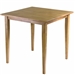 Solid Wood Shaker Style Square Dining Table in Light Oak Finish