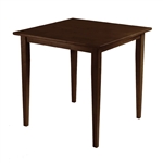 Square Wood Shaker Style Dining Table in Antique Walnut Finish