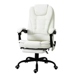White 7 Mode Vibrating High Back Executive Massage Adjustable Office Chair