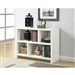 White 2-Shelf Modern Bookcase Console Table