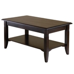 Rectangle Wood Coffee Table in Cappuccino Finish
