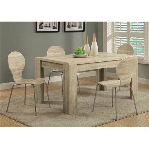 Contemporary 59 x 35.5-inch Dining Table in Natural Wood Finish