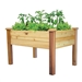 Elevated 2Ft x 4-Ft Cedar Wood Raised Garden Bed Planter Box - Unfinished
