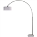 Modern 81-inch Arch Floor Lamp with White Drum Shade and Marble Base