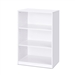 Modern 3-Shelf Bookcase in White Wood Finish