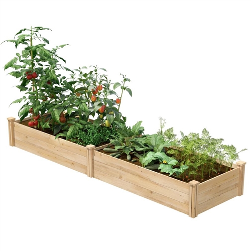 2 ft x 8 ft Chemical Free Made in USA Cedar Raised Garden Bed