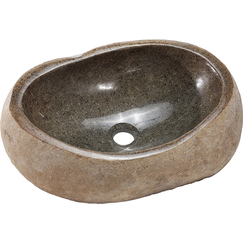 Granite Stone Sink with Polished Interior and 1.5 inch Drain Hole