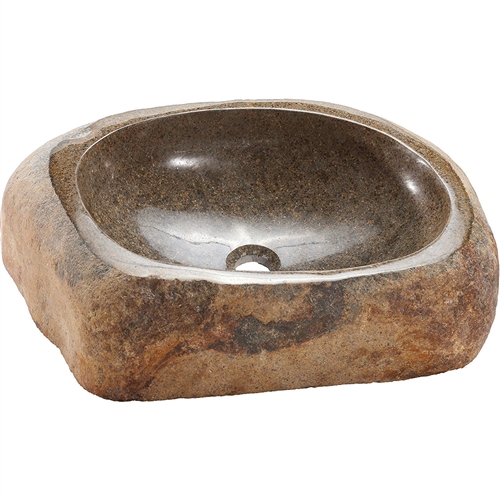 Handmade Unique Granite Stone Sink in Natural Tan Brown Beige Color