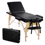 Black Adjustable Portable Massage Tattoo Folding Elevated Table