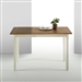 Classic Pine Wood 45 x 28 inch Dining Table with White Legs