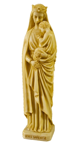 Our Lady, Throne of Wisdom, Statue