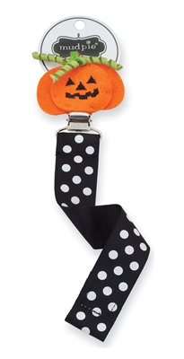 Halloween Pumpkin Pacifier Clip