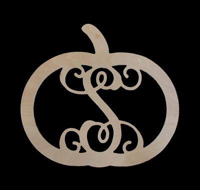 pumpkin wood monogram