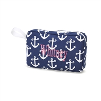 Navy Anchors Beach Bag