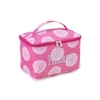 large hot pink cosmetic bag