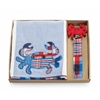 Crab Burp Cloth and Pacifier Set
