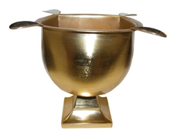 Stinky Cigar Ashtray - 4 Stirrup Box Pressed - Brushed Gold