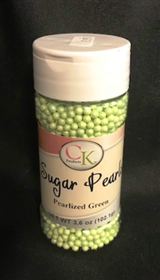 Edible Sugar Pearls Pearlized Green
