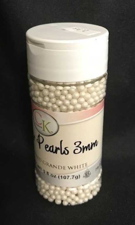 Edible Sugar Pearls Pearlized Grande White
