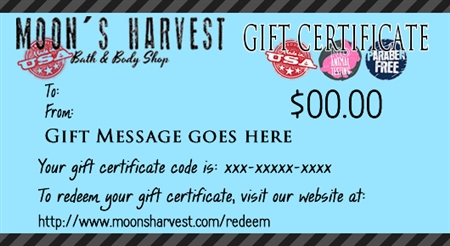 Moon's Harvest Gift Certificates