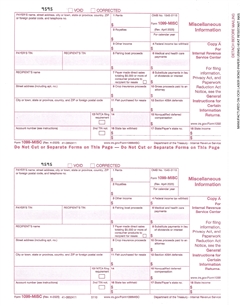 2025 1099 MISC Laser TWO PART Tax Forms