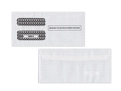 Self Seal Double Window Envelope for 1099 (Except 1099-MISC, 1099-DIV, 1099R & 1099B)