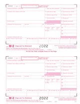 W-2 Laser Six Part 2-up Tax Forms for Property Management Software Packages; Government Approved and Software Compatible