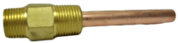 Heat-Timer Brass Sensor Well 3/8" ID X 1/2" NPT, 904011-00