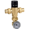 Caleffi Â½" sweat MixCal Sweat with inlet check valves and thermometer 521419AC