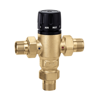 Caleffi 1" NPT male MixCal NPT with inline check valve 521600AC