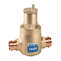 Caleffi 1" integral press Discal Press Air Separator with check valve 551066AC