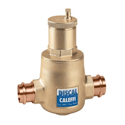 Caleffi 1 Â¼" integral press Discal Press Air Separator with check valve 551067AC