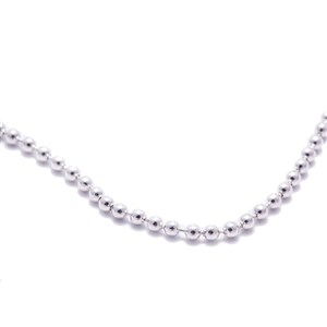 Silver Clad Ball Chain Necklace