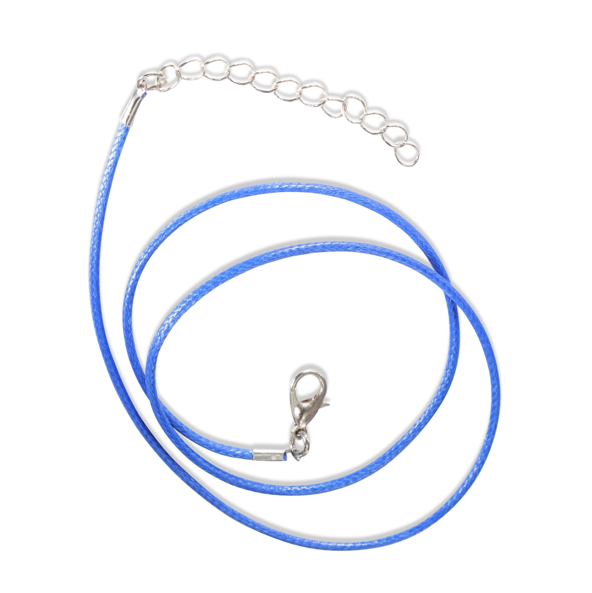 Necklace - Waxed Cotton Cord - Electric Blue