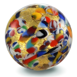 Gold Carnival Murano Glass charm