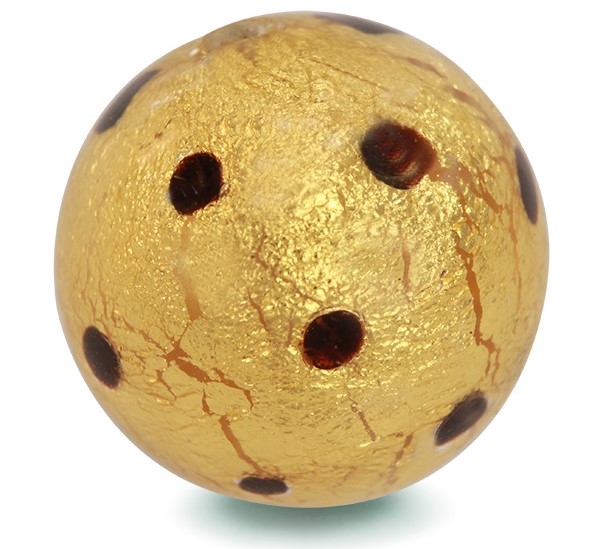 Gold Olivia Dot Murano Glass Charm