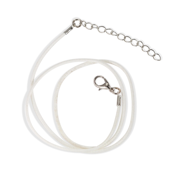White Waxed Cotton Cord Necklace