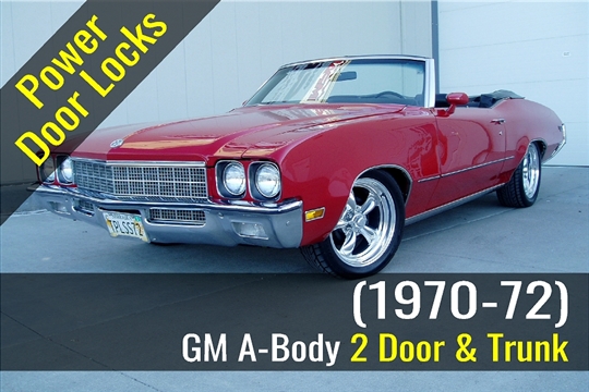 Power Door Lock with Trunk Release Add-On Hardware Kit for GM A-Body 2 Door (1970-1972)