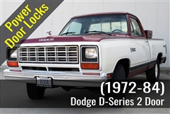 Power Door Lock Add-On Hardware Kit for Dodge D-Series Truck 2-Door (1972-1993)