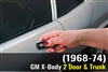 Klassic Keyless GM X-Body 2 Door (1968-1974) Keyless Entry System with Trunk Release