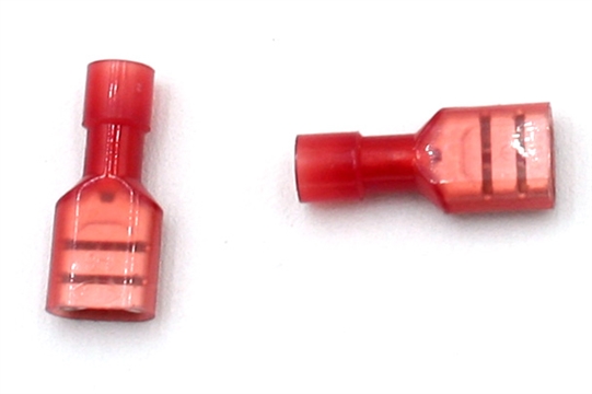 [81-00001-R] 1/4 inch Female Spade Connector Insulated Red